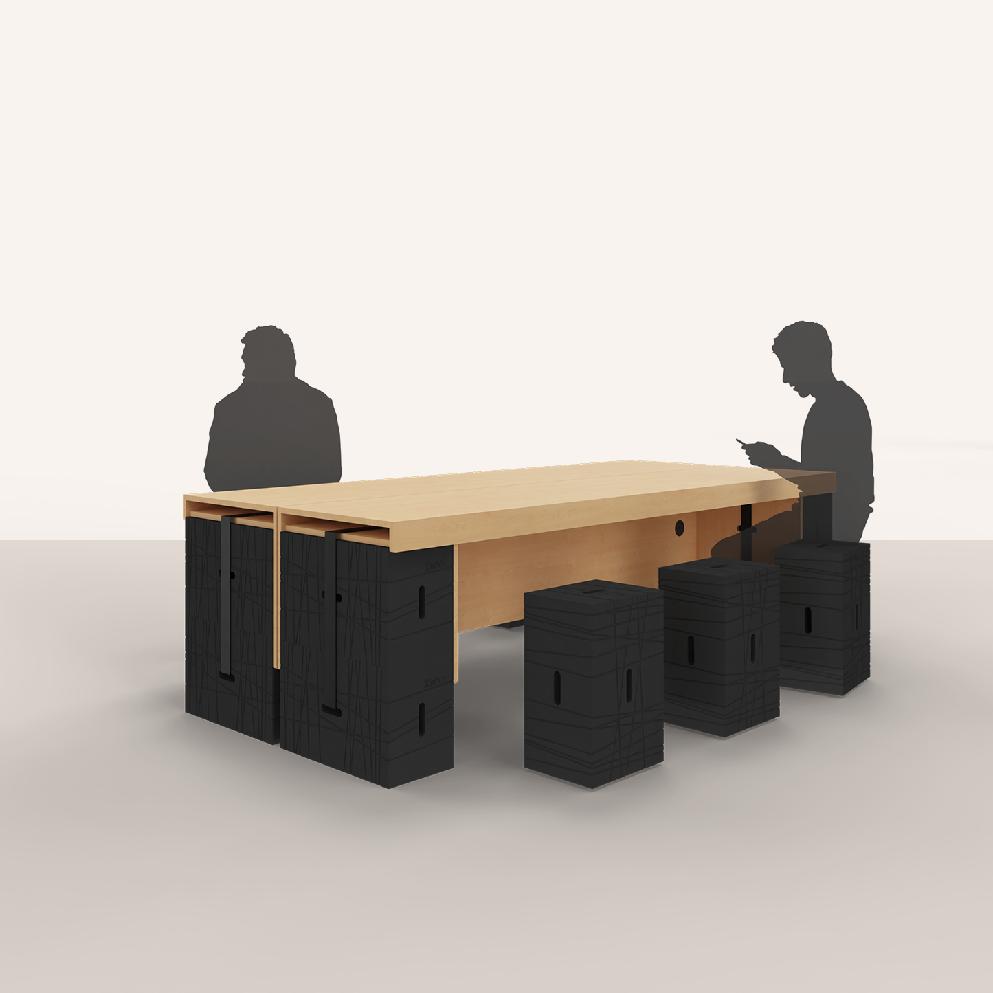 Modulare Tischelemente: space companion L-Modul