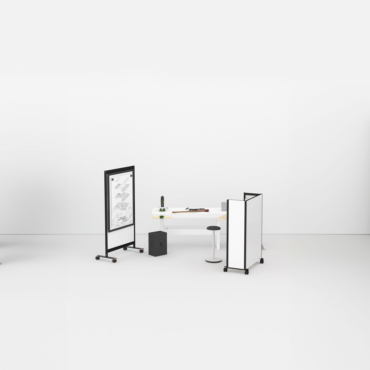 Flomo Tafel im Homeoffice – flexibel und platzsparend nutzbar