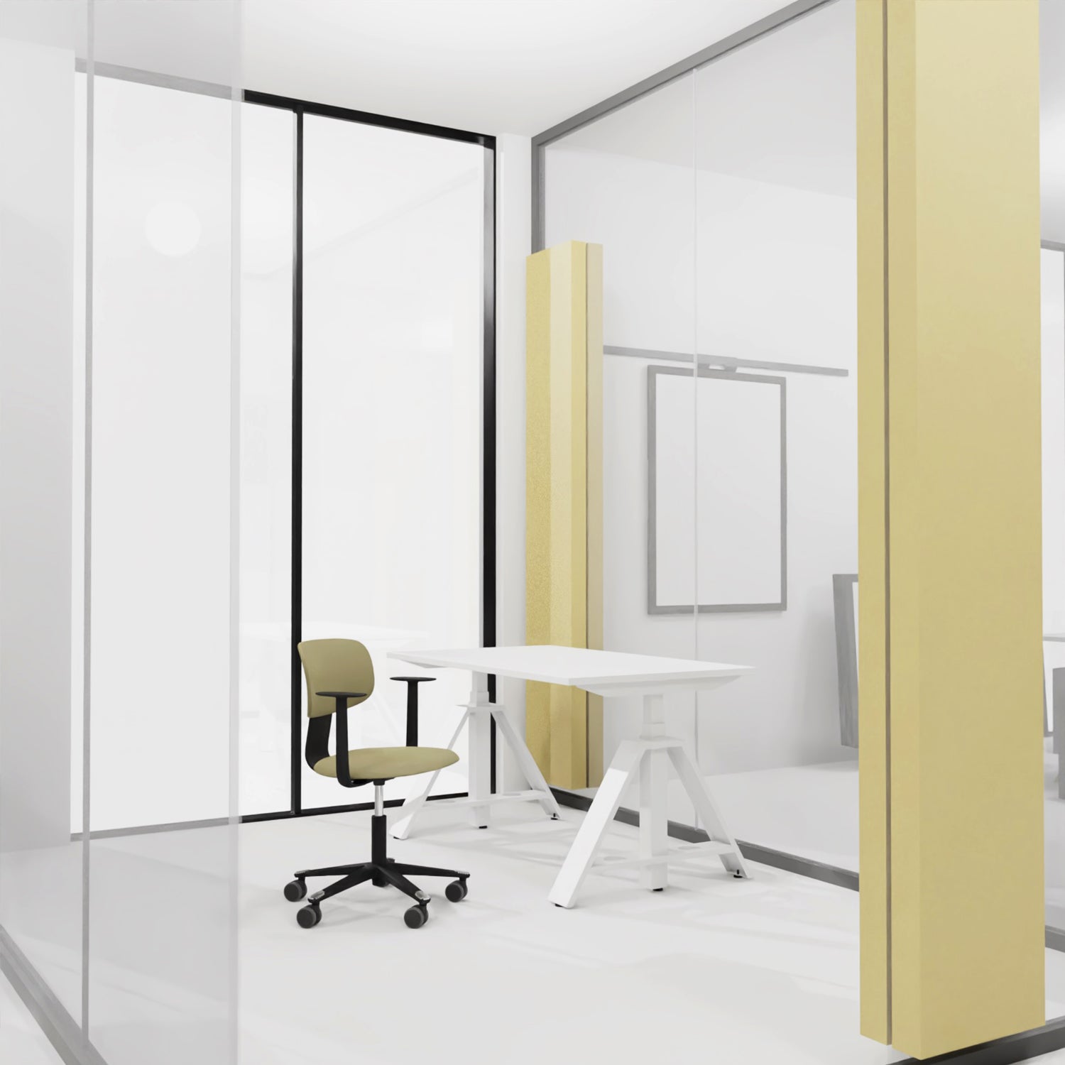 Raumsystem 758 Acoustics – moderner Arbeitsplatz mit Schallschutz von Westermann Products