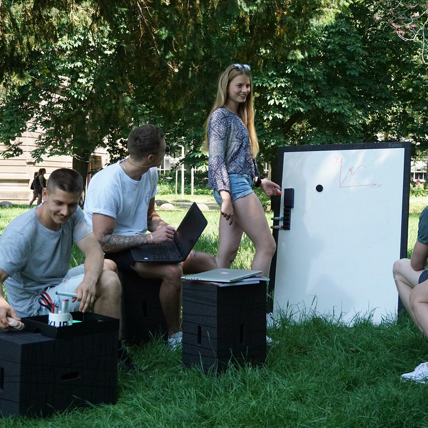 Set "meeting" mit flomo und Xbrick