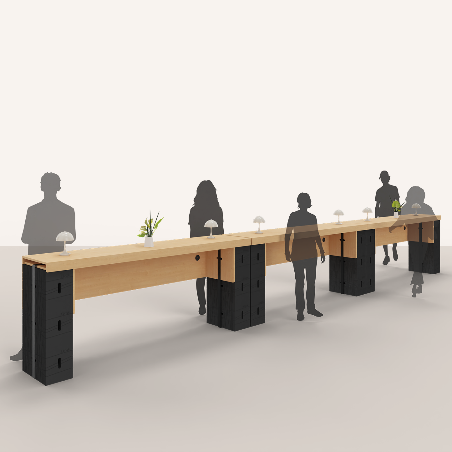 Modulare Tischelemente: space companion L-Modul