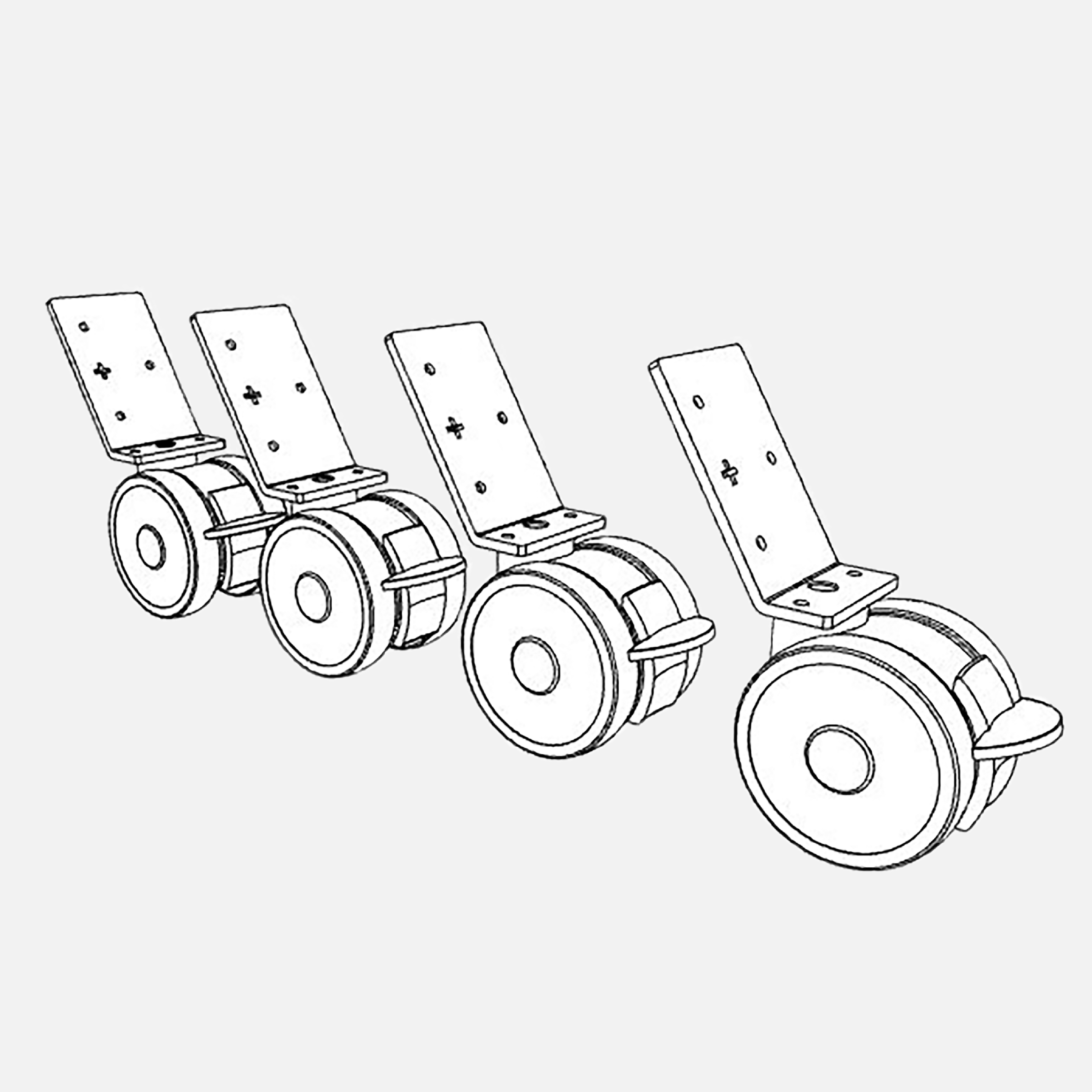 motu Castor Set for Foot Frame A-Plus