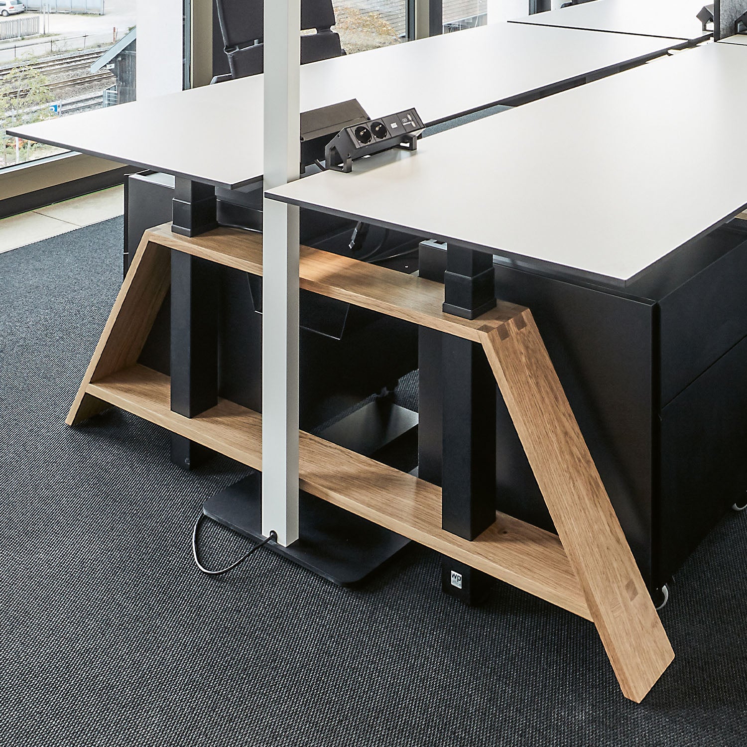 Height-adjustable double workstation - motu Double Bench A Plus